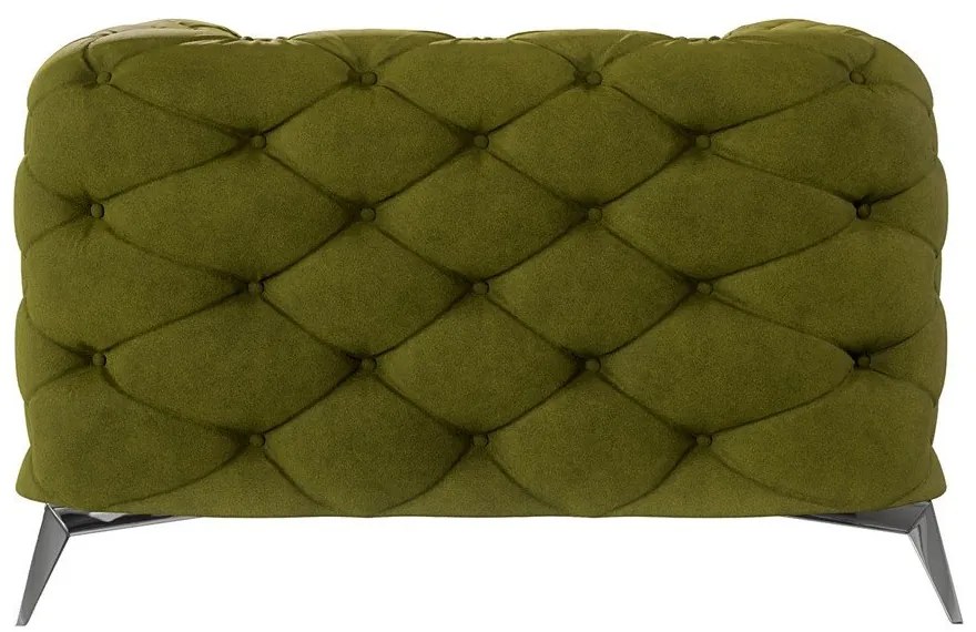 Zelené zamatové kreslo Chelsea – Ropez