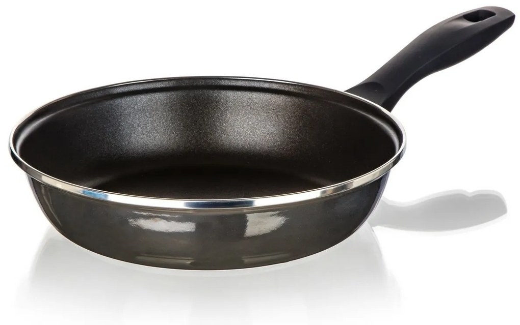 Banquet Panvica smaltovaná METALLIC Black 24 cm, s nepriľnavým povrchom, 24 cm