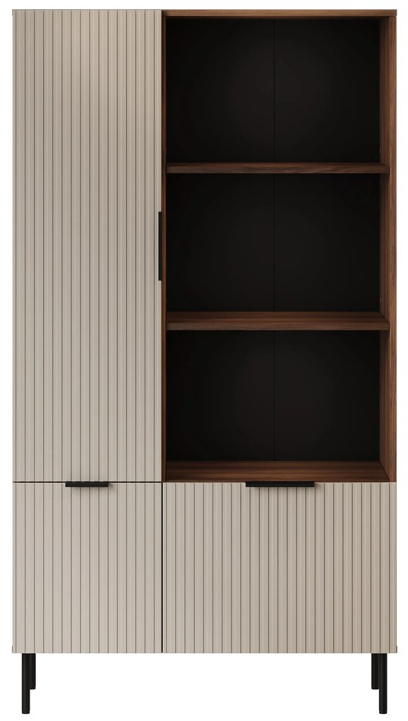 Cama Široký regál Almera 4 - béžová / orech