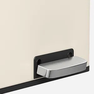 Odpadkový kôš s vekom JORDAN 2x30 l krémový