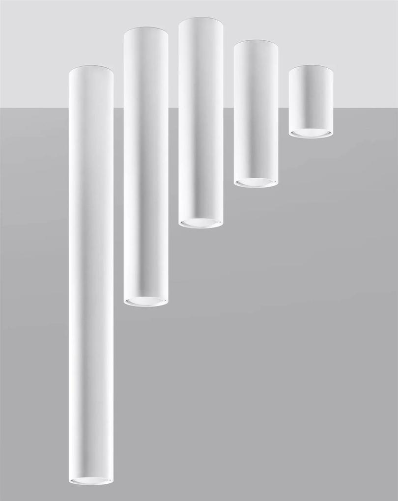 Stropné svietidlo Lagos, 1x biele kovové tienidlo, (40 cm)