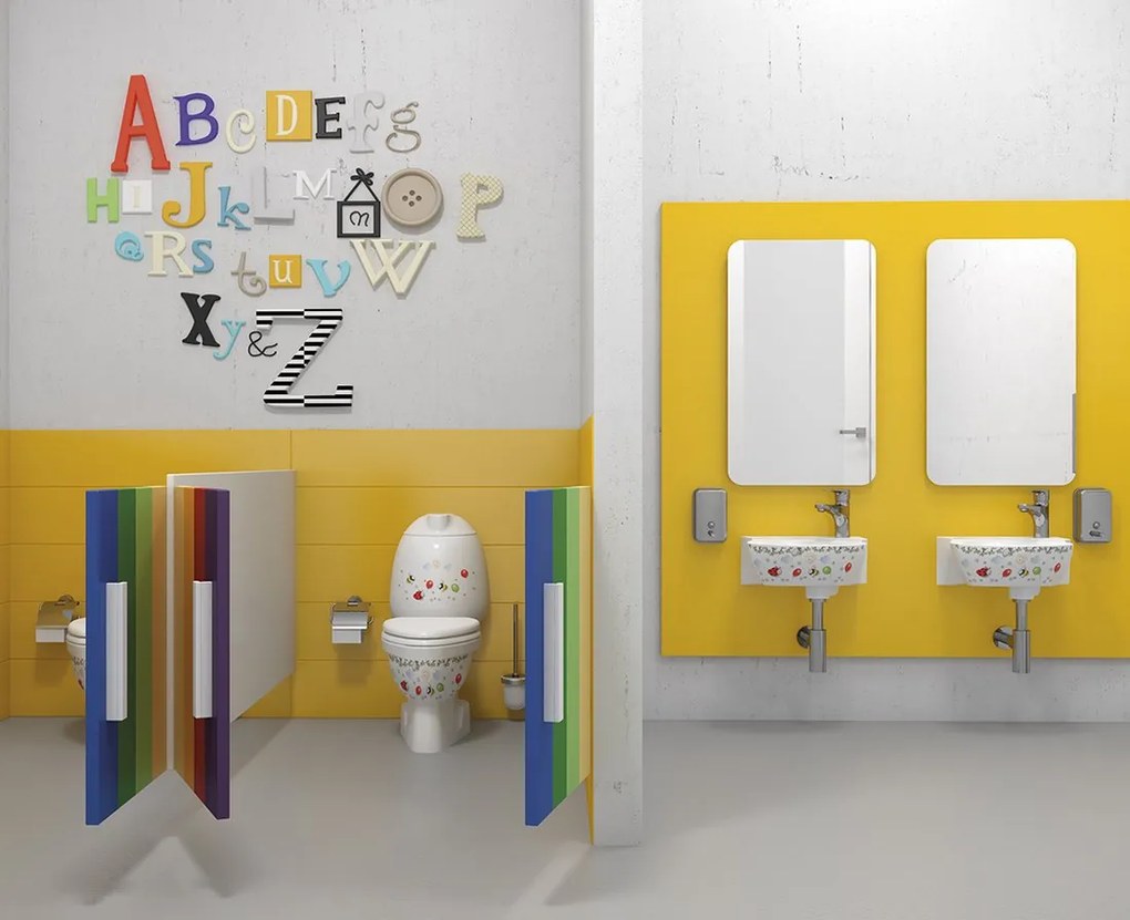CREAVIT CREAVIT, KID detské WC kombi vr.nádržky, zadný odpad, farebná potlač, CK311.400.0F