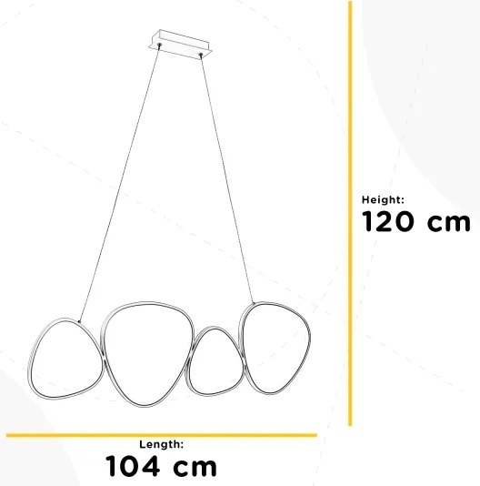 ONLI - LED Luster na lanku ROMEO LED/48W/230V 4000K biela