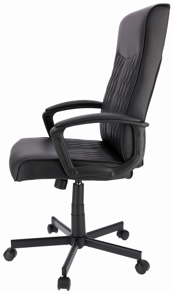 Dekorstudio Kancelárske otočné kreslo COMFORT - čierna ekokoža