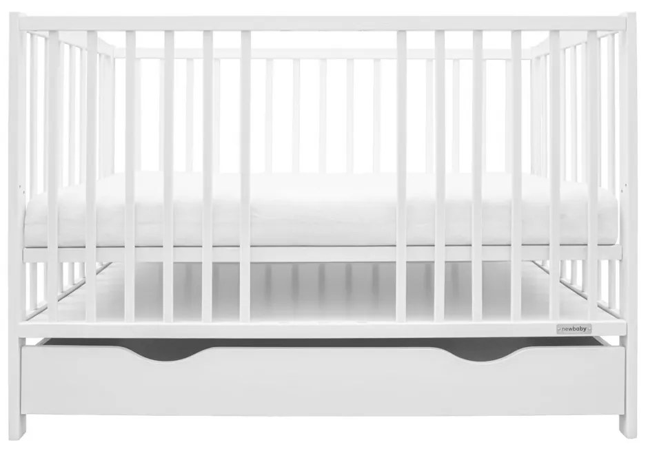 New Baby Detská postieľka Lilly so zásuvkou, biela
