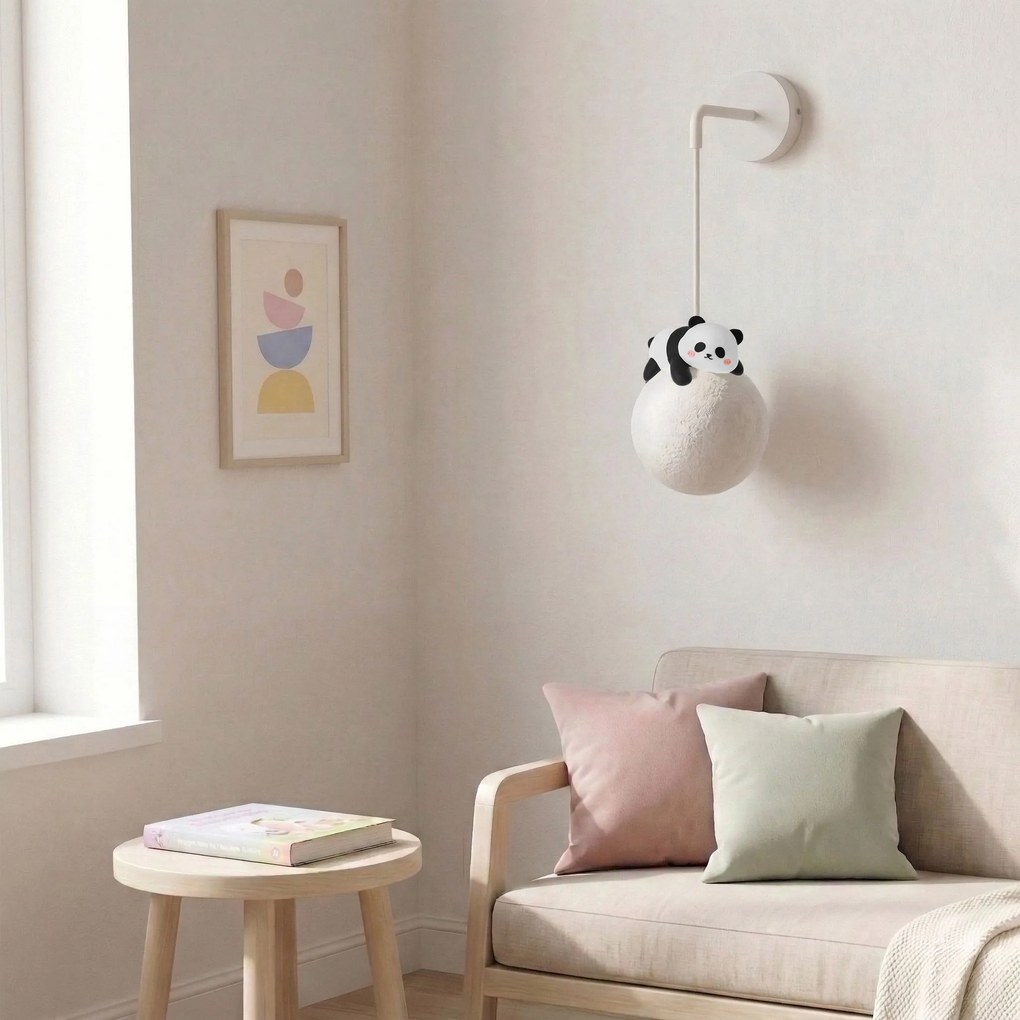 Toolight Toolight, nástenné svietidlo PANDA G163-1W, čierna-biela, OSW-07803
