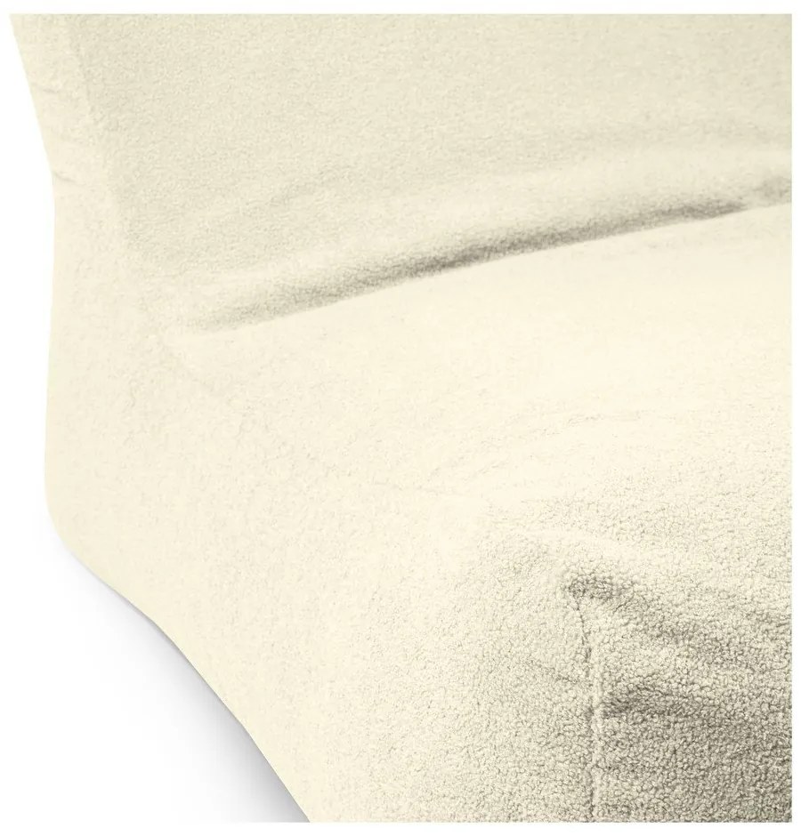 Krémový sedací vak z textílie buklé Lounge 100 – SLOWDOWN