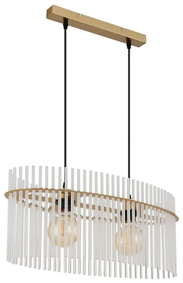 Globo 15698H3M - Luster na lanku GORLEY 2xE27/60W/230V zlatá