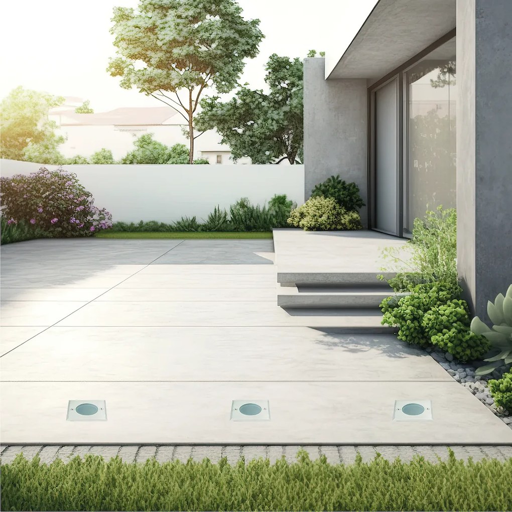 Ecolamp Exteriérové najazdové svietidlo Viale Square, 1x GU10