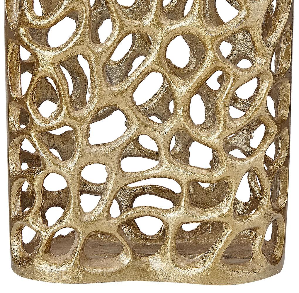 Hliník Dekoratívna váza 33 Zlatá SANCHI Beliani