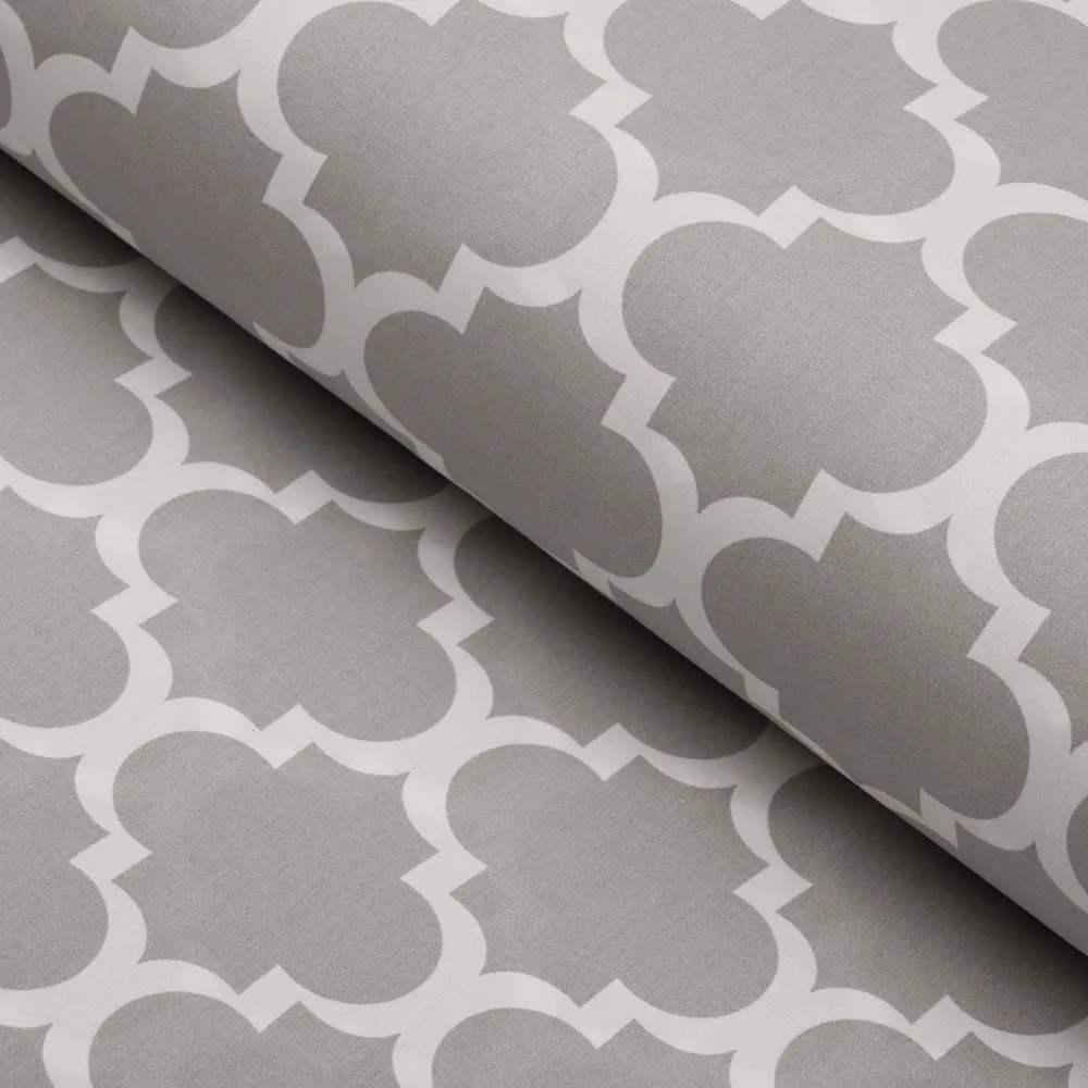 Biante Bavlnený štvorcový obrus Sandra SA-188 Sivé Maroko 130x130 cm