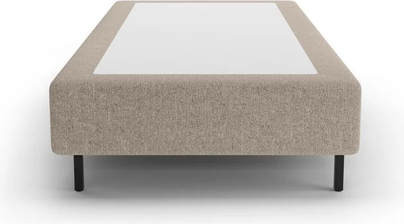 Béžová čalúnená jednolôžková posteľ bez čela 90x200 cm Whale – Micadoni