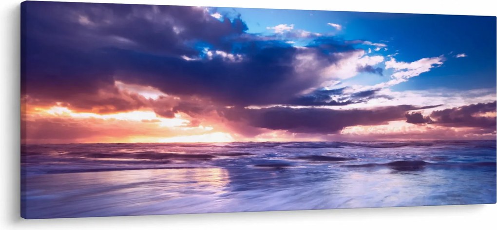 Obraz - Západ slnka pri mori (120x50 cm)