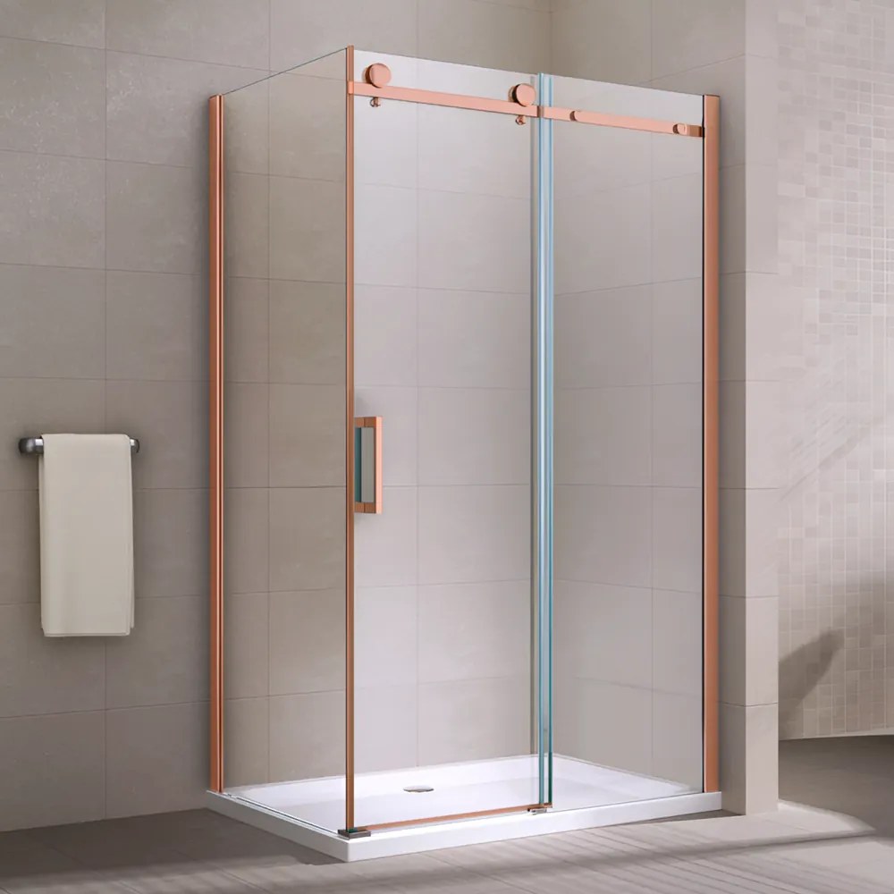 Milano Duo Rose Gold Sprchový kút 100x100, 195cm, 8mm