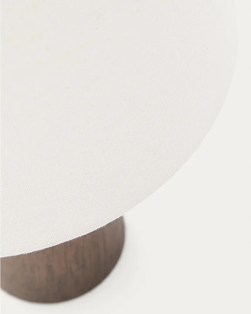 Biela/v tmavoprírodnej farbe stolová lampa s textilným tienidlom (výška 49,5 cm) Marga – Kave Home