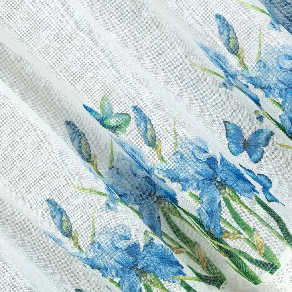 Dekorstudio Kuchynská etamínová záclona s čipkou IRIS Rozmer záclonky: 30x150cm