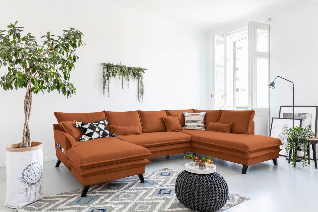 XXXLutz SEDACIA SÚPRAVA, textil, terakotová P & B - Sedačky - 002330007212