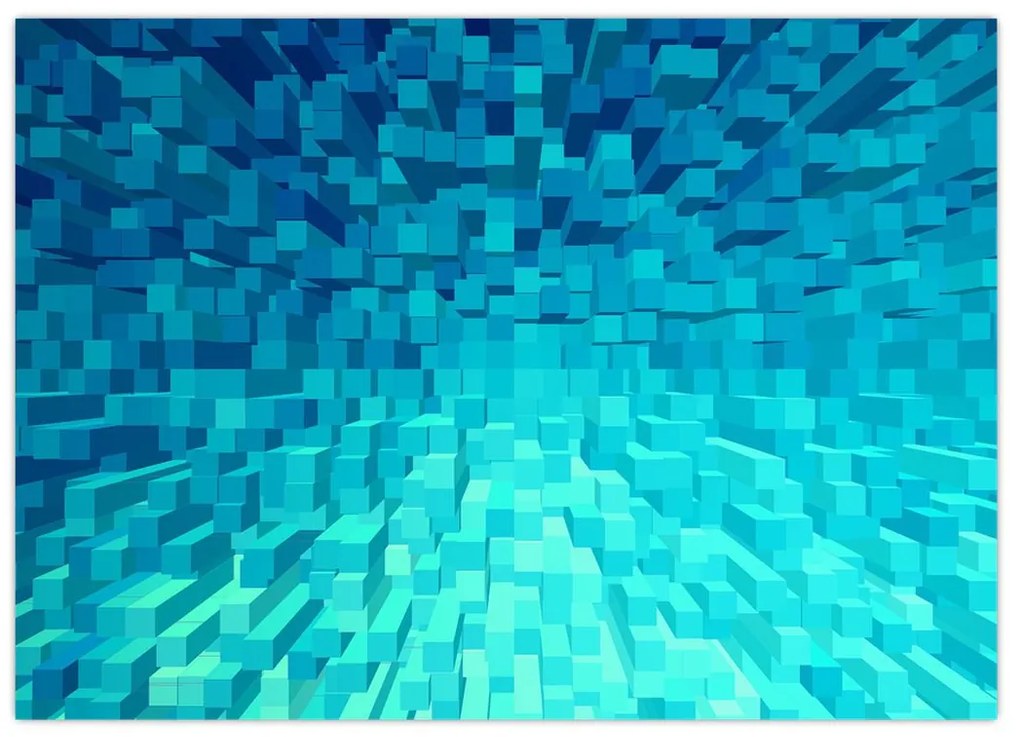 Obraz - abstraktné kocky (70x50 cm)