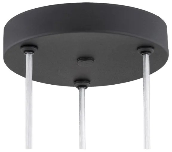 Argon 6103 - Luster na lanku HOLLYWOOD 3xE14/7W/230V čierna