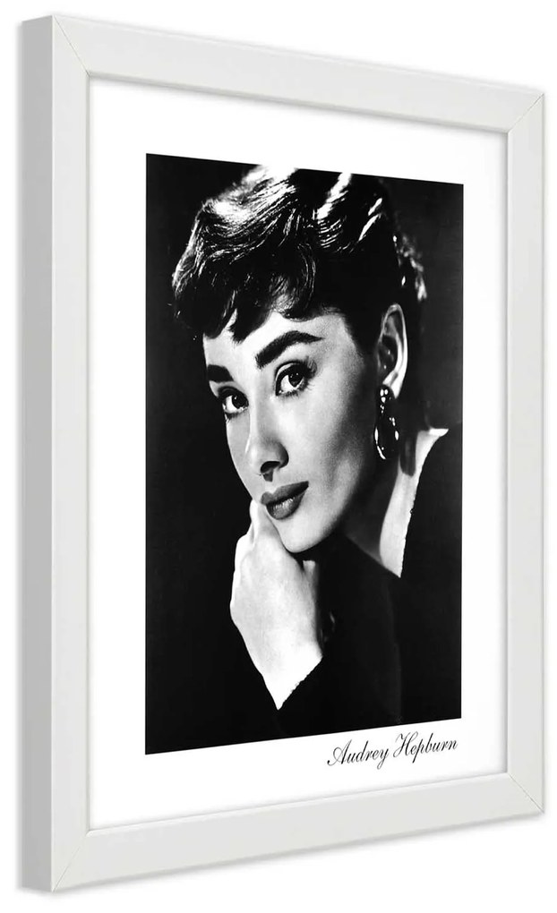 Gario Plagát Portrét Audrey Hepburn Farba rámu: Bez rámu, Rozmery: 20 x 30 cm