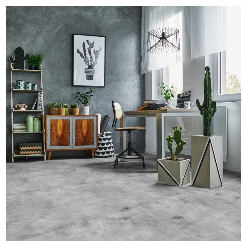 Samolepka na podlahu Ambiance Slab Stickers Waxed Concrete, 60 × 60 cm