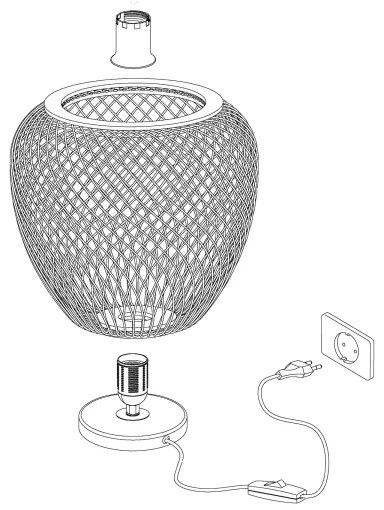 Eglo 43263 - Stolná lampa DEMBLEBY 1xE27/40W/230V
