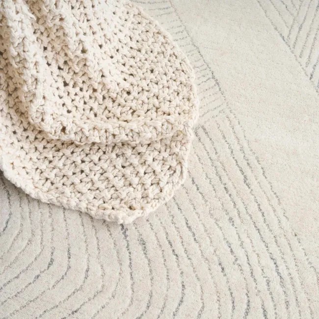 Koberec DKNY PURE PATTERNS ivory / sivý