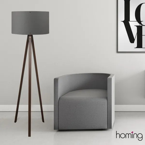 Stojacia lampa AYD 1xE27/40W/230V hnedá/šedá