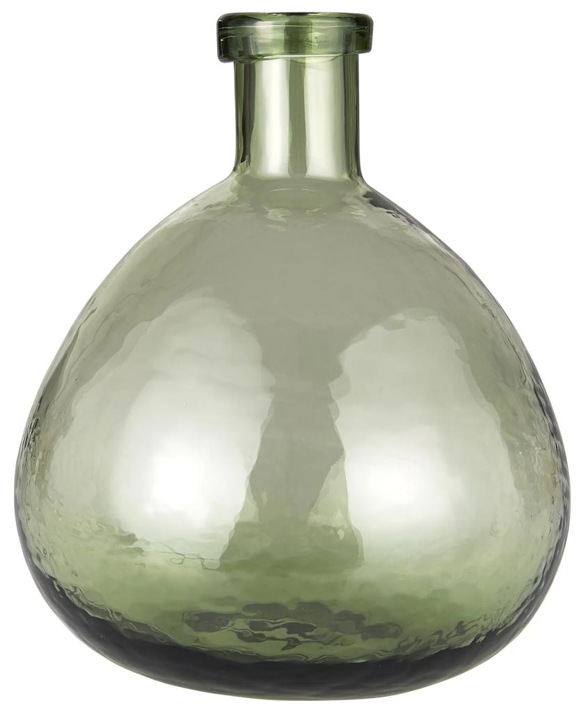 IB LAURSEN Sklenená váza Balloon Green Glass 24 cm