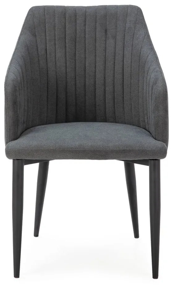 Tmavosivé čalúnené jedálenské kreslá v súprave 2 ks Nadi – Marckeric