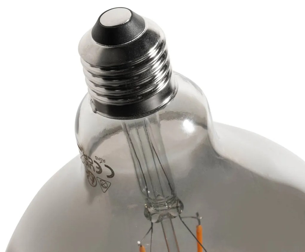 Sada 5 E27 3-krokových stmievateľných LED žiaroviek Smoke G125 4W 150 lm 1900K
