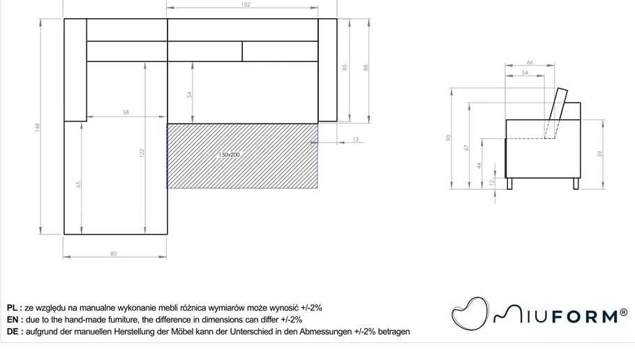 Tyrkysovomodrá zamatová rozkladacia rohová pohovka Miuform Stylish Stan, ľavý roh