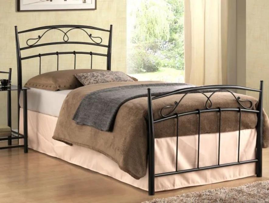 Černá kovová postel S17 - 90x200cm