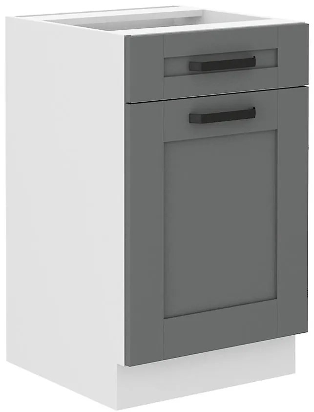 Kuchynská skrinka Luna dustgrey/biela 50D 1F 1S BB