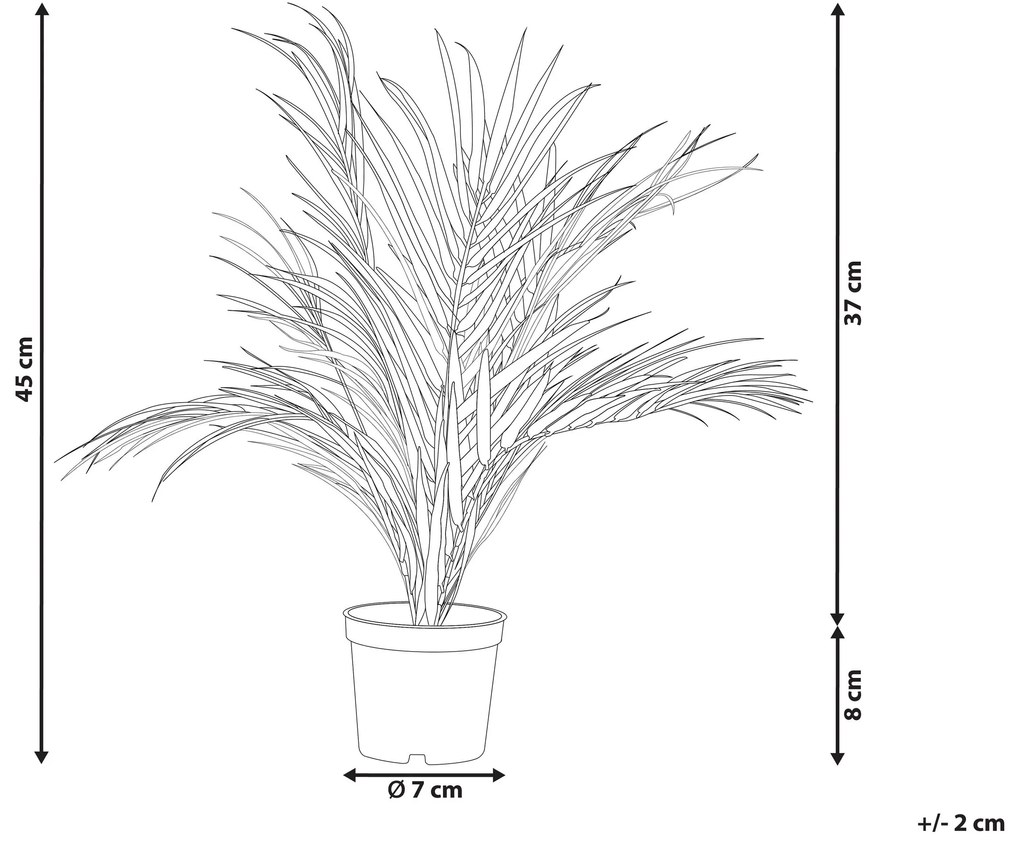 Umelá rastlina v kvetináči 45 cm ARECA PALM Beliani