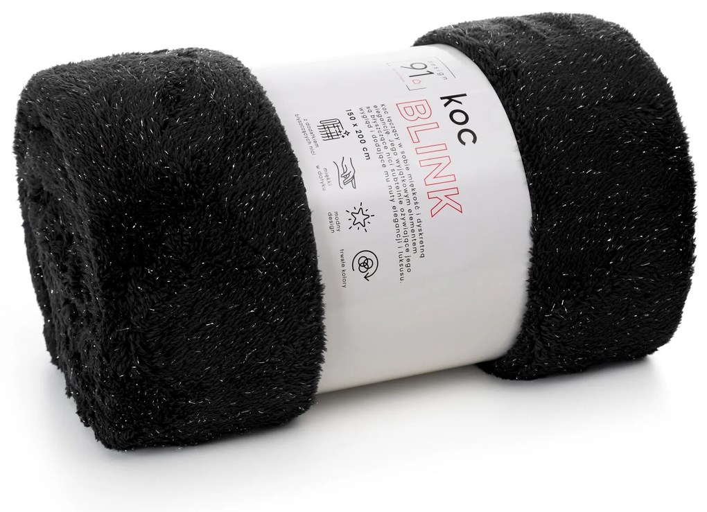 DEKA Z MIKROFLANELU BLINK 150X200 CM ČIERNA