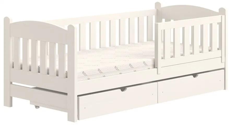 Detská posteľ drevená Alvins DP 002 - Biely, 90x200