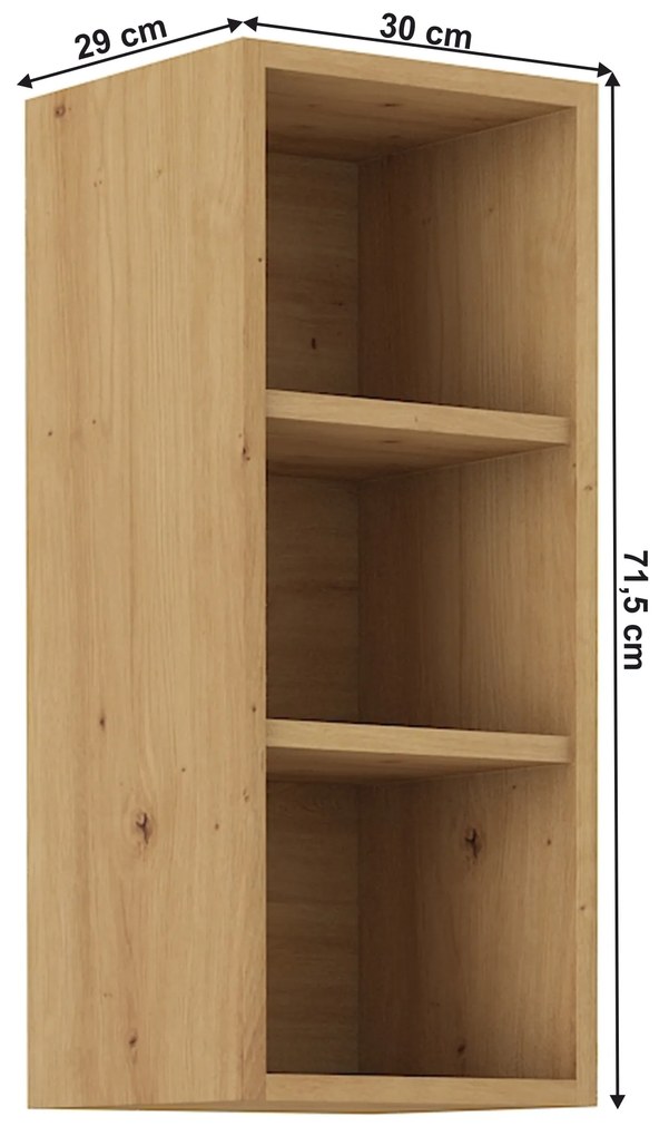 Horný kuchynský regál Lesana 2 (dub artisan) 30 G-72 OTW . Vlastná spoľahlivá doprava až k Vám domov. 1063983