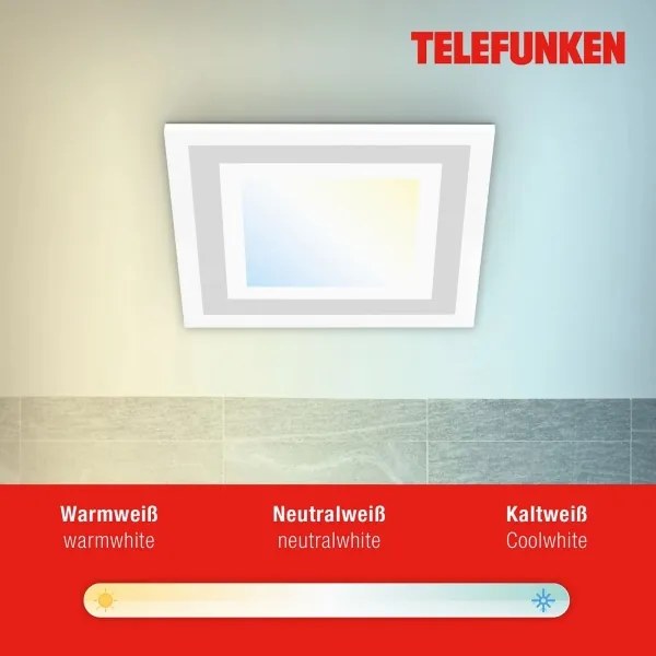 Telefunken 318706TF - LED stmievateľný panel LED/18W/230V 3000-6500K + diaľkové ovládanie