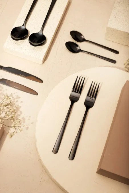 Súprava príborov B2LUGANO čierna 24 ks 854274