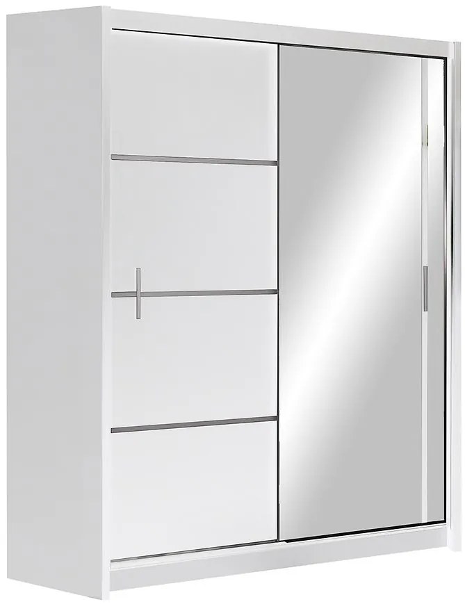 Skriňa Vista 180 biela / zrkadlo