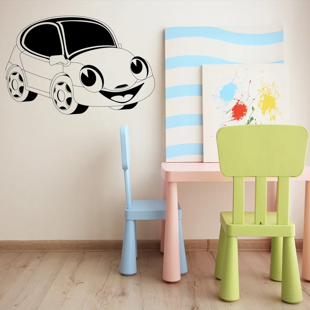 Veselá Stena Samolepka Detské autíčko Chrobák Farba: hnedá, Veľkosť: 80 x 53 cm