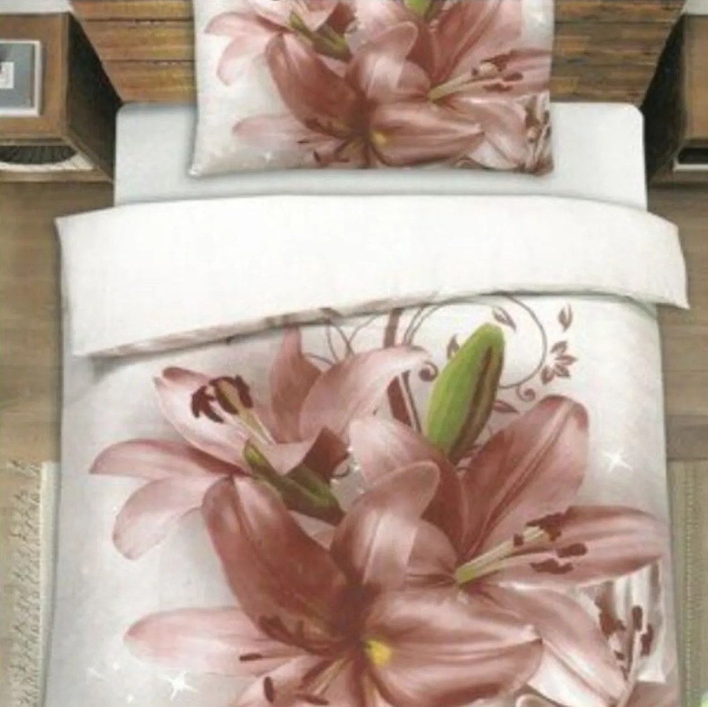 3D Bavlnené obliečky LILYVIA, sivé Rozmer obliečky: 70 x 90 cm | 140 x 200 cm