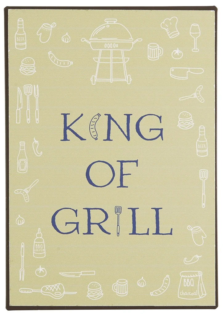 Ib Laursen Plechová ceduľka King of Grill