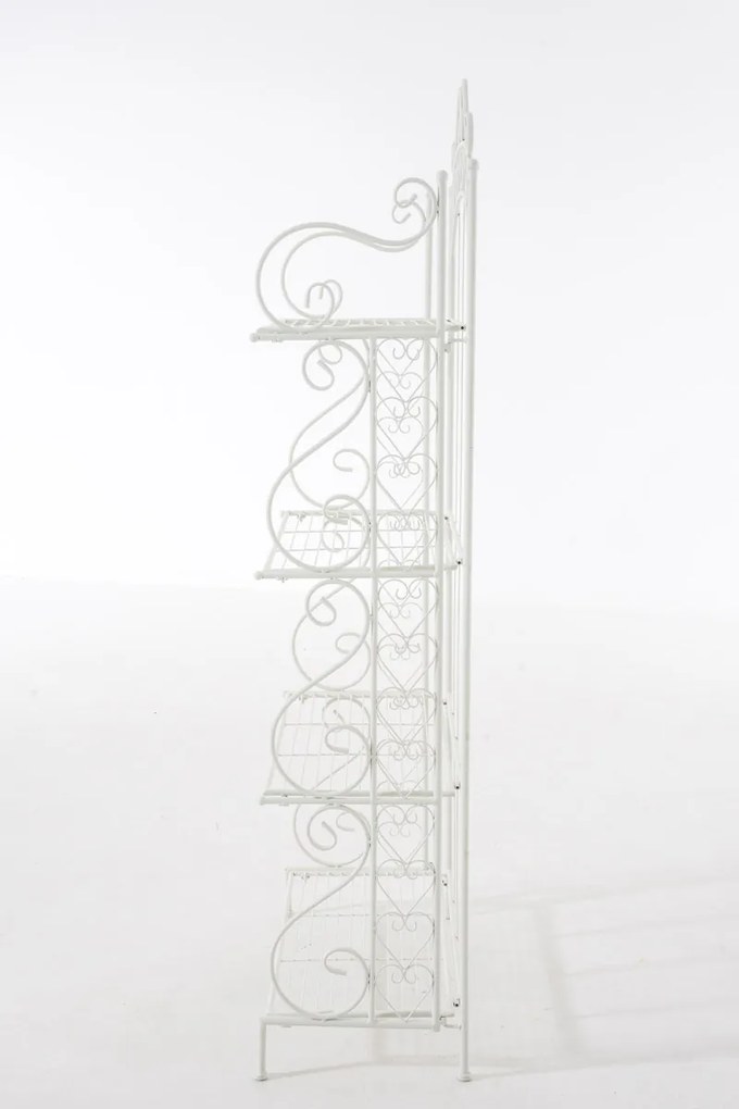 Kovová polica regál Anja - Biela