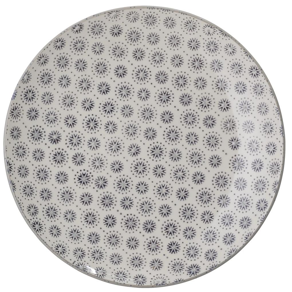 Bloomingville Tanier šedý plytký - Elsa Plate