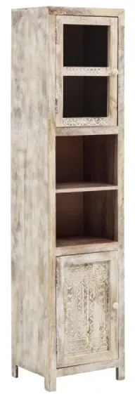 furniture-nabytek.cz - Masívna kúpeľňová skrinka Bitna z mangového dreva, lakovaná, prírodná farba – 43×35×180 cm