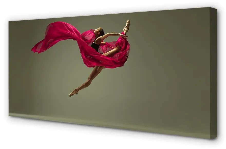 Obraz canvas Žena ružové motúz materiál 120x60 cm