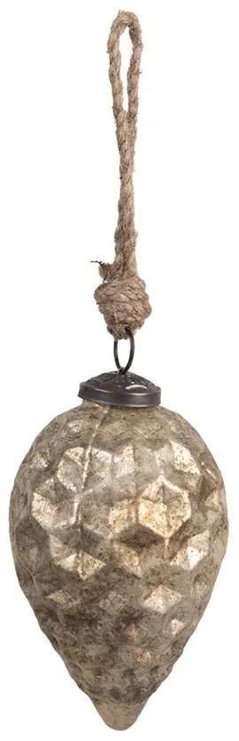 Zlatá vintage vianočná ozdoba - 5*8 cm