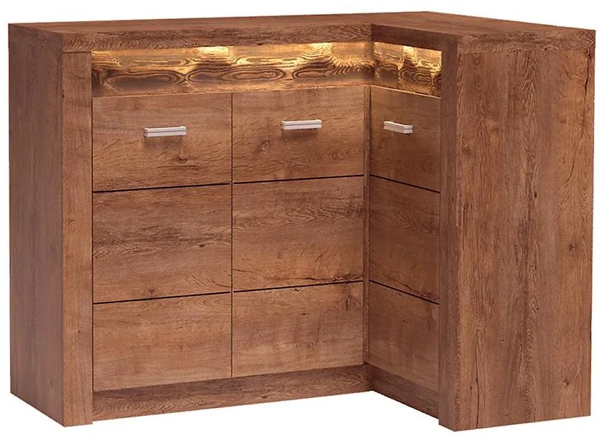 Komoda Rohová Indianapolis I15 jaseň svetlý